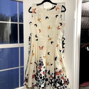 Butterfly Print Swing Dress